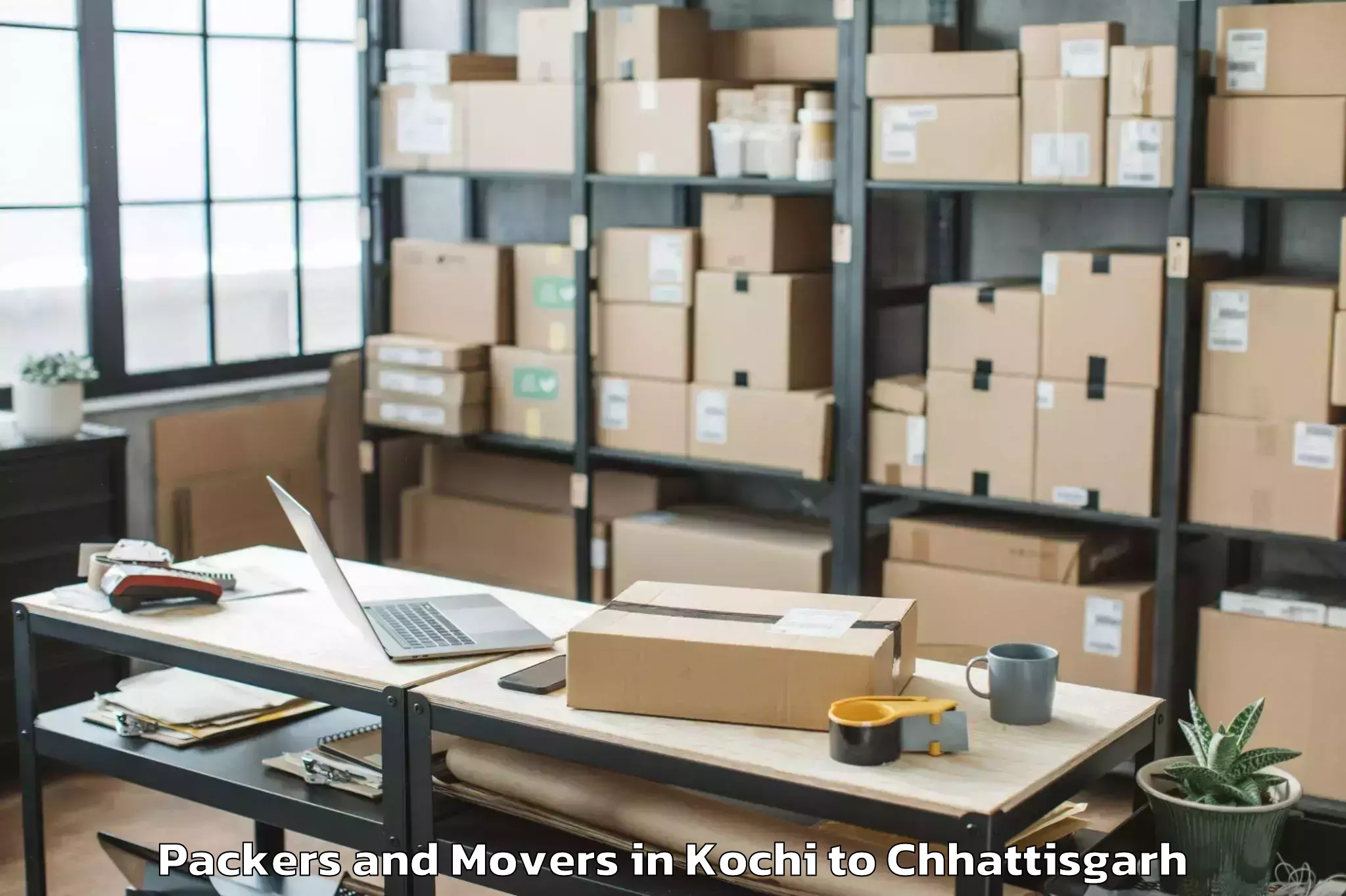 Reliable Kochi to Pithora Packers And Movers